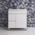 750MM Narrow Gloss White MDF Bathroom Vanity Left Drawers Free standing Cabinet Only 