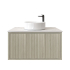 750mm Kiama Coastal Oak 1 Drawer Narrow Fluted Wall Hung Vanity Cabinet Only