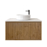 750mm Kiama Prime Oak 1 Drawer Narrow Fluted Wall Hung Vanity Cabinet Only