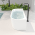 1700MM Back To Wall Bathtub Gloss White Acrylic Rounded Edge