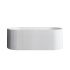1500mm Kiama Grooved Gloss White Freestanding Fluted Bathtub 