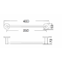 Towel Rail 350mm brushed nickel