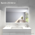 1200mm Curved Rim Rectangle 3 Color Backlit Bathroom LED Mirror(Touchless Sensor Switch)