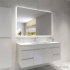 1200mm Curved Rim Rectangle 3 Color Backlit Bathroom LED Mirror(Touchless Sensor Switch)