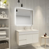 900mm Curved Rim Rectangle 3 Color Backlit Bathroom LED Mirror(Touchless Sensor Switch)