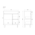 750MM Narrow Gloss White MDF Bathroom Vanity Right Drawers Free standing Cabinet Only