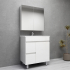 750MM Narrow Gloss White MDF Bathroom Vanity Left Drawers Free standing Cabinet Only 
