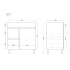 750MM Gloss White MDF Bathroom Vanity Left Drawers Free standing Cabinet Only