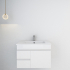 750MM Gloss White MDF Bathroom Vanity Left Drawers Wall Hung Cabinet Only 