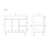 900MM Gloss White MDF Bathroom Vanity Right Drawers Free standing Cabinet Only