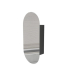 450x900mm Oval Matte Black Mirror Cabinet MDF 1/DR Shaving Cabinet