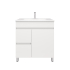 750MM Narrow Gloss White MDF Bathroom Vanity Left Drawers Free standing Cabinet Only 