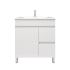 750MM Gloss White PVC Bathroom Vanity  Right Drawers Free standing Cabinet Only