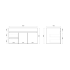 900MM Gloss White PVC Bathroom Vanity Left Drawers Wall Hung Cabinet Only
