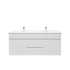 1200MM Gloss White PVC Bathroom Vanity 2 Middle Drawers 2 Side Doors Wall Hung Cabinet Only