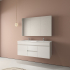 1200MM Gloss White PVC Bathroom Vanity 2 Middle Drawers 2 Side Doors Wall Hung Cabinet Only
