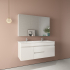 1200MM Gloss White PVC Bathroom Vanity 2 Middle Drawers 2 Side Doors Wall Hung Cabinet Only