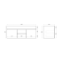 1200MM Gloss White PVC Bathroom Vanity 2 Middle Drawers 2 Side Doors Wall Hung Cabinet Only