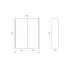 600mm Pencil Mirror Dark Oak MDF 2 Doors Shaving Cabinet