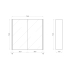 750mm Pencil Mirror White Oak MDF 2 Doors Shaving Cabinet