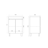 600mm White Oak MDF Bathroom Vanity 2 Doors Free Standing Cabinet Only