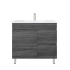900mm Dark Grey MDF Bathroom Vanity Right Drawers Free Standing Cabinet Only