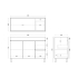1200mm Dark Grey MDF Bathroom Vanity Right Drawers Free Standing Cabinet Only