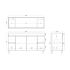 1500mm Dark Grey MDF Bathroom Vanity 4 Side Drawers 2 Middle Doors Free Standing Cabinet Only