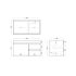 900mm Dark Grey MDF Bathroom Vanity Right Drawers Wall Hung Cabinet Only