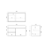 900mm White Oak MDF Bathroom Vanity Left Drawers Wall Hung Cabinet Only