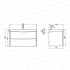 900mm White Oak MDF Bathroom Vanity 2 Doors ARC Wall Hung Cabinet Only
