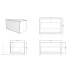 740mm Kiama  Bottega Oak 1 Drawer Fluted Wall Hung Vanity Cabinet Only
