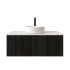 890mm Kiama Bottega Oak 1 Left Drawer 1 Right Door Fluted Wall Hung Vanity Cabinet Only
