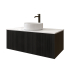 890mm Kiama Bottega Oak 1 Left Drawer 1 Right Door Fluted Wall Hung Vanity Cabinet Only
