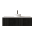 1190mm Kiama Bottega Oak 1 Left Drawer 1 Right Door Fluted Wall Hung Vanity Cabinet Only