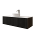 1190mm Kiama Bottega Oak 1 Left Drawer 1 Right Door Fluted Wall Hung Vanity Cabinet Only