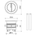 BTW Cistern Gun Metal Round Button
