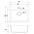 550*440*205mm Cora Black Granite Sink