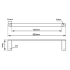Esperia Chrome Single Towel Rail 800mm