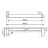 Esperia Matte Black Double Towel Rail 600mm