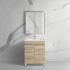 600mm White Oak MDF Bathroom Vanity 2 Doors Free Standing Cabinet Only