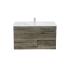 900mm Dark Grey MDF Bathroom Vanity Right Drawers Wall Hung Cabinet Only