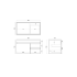 900mm Dark Oak MDF Wall Hung Bathroom Floating Vanity Right Drawers Cabinet Only