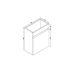 400*350*710mm Wall Hung Gloss White Slim PVC Cabinet Only