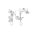 Kasten Chrome 3 Spray Hand Shower With Overhead Rain Shower Half Rail