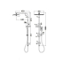 Kasten Chrome Sliding Rail With 3 Spray Function Hand Shower