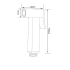 Square Brushed Nickel Brass Toilet Bidet Spray Kit with PVC Hose
