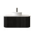 900mm Kiama  Bottega Oak 1 Drawer Curved Fluted Wall Hung Vanity Cabinet Only