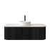 1200mm Kiama  Bottega Oak 2 Drawers Curved Fluted Wall Hung Vanity Cabinet Only