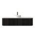 1500mm Bottega Oak 2 Drawers Curved Fluted Wall Hung Vanity Cabinet Only
